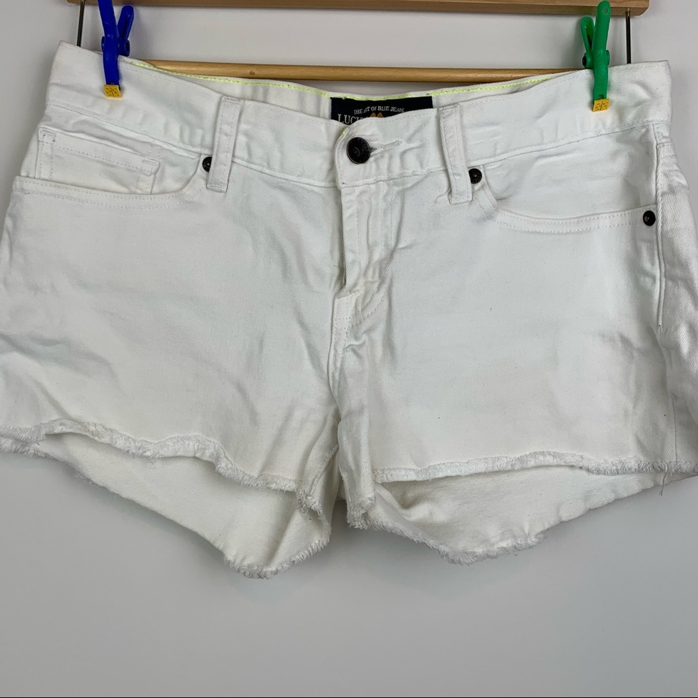 Lucky brand white denim shorts